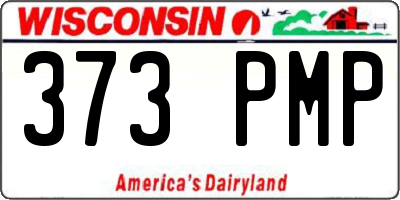 WI license plate 373PMP
