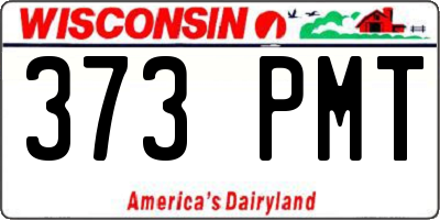 WI license plate 373PMT
