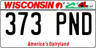 WI license plate 373PND