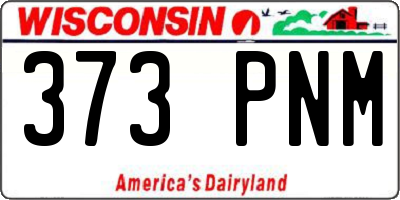 WI license plate 373PNM