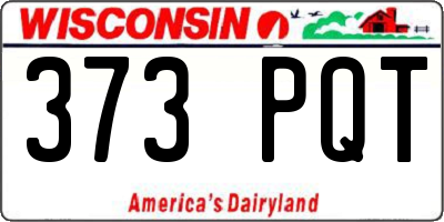 WI license plate 373PQT