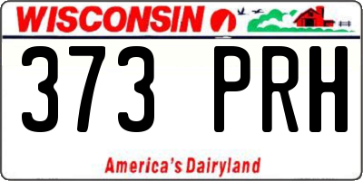 WI license plate 373PRH