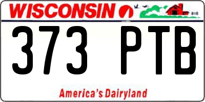WI license plate 373PTB