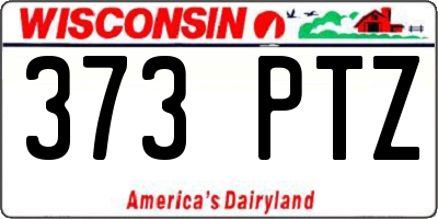 WI license plate 373PTZ