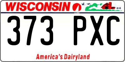 WI license plate 373PXC