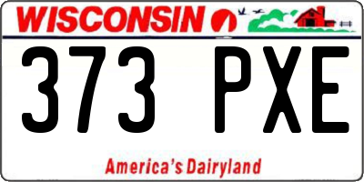 WI license plate 373PXE