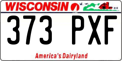 WI license plate 373PXF