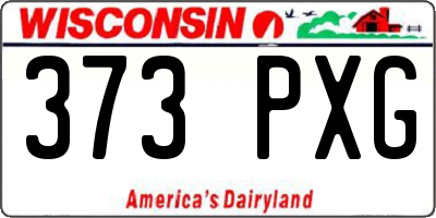 WI license plate 373PXG