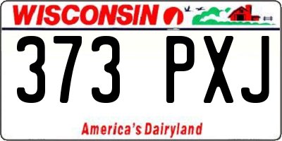 WI license plate 373PXJ