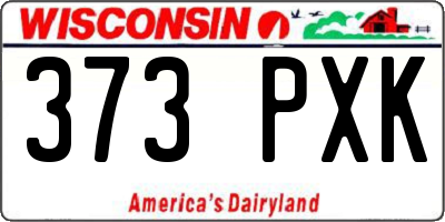 WI license plate 373PXK