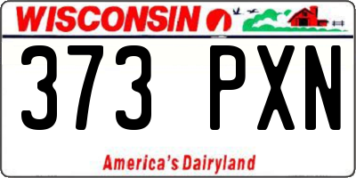 WI license plate 373PXN