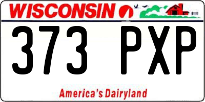 WI license plate 373PXP