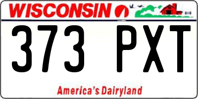 WI license plate 373PXT