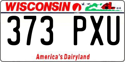 WI license plate 373PXU