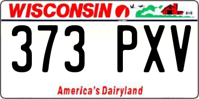 WI license plate 373PXV