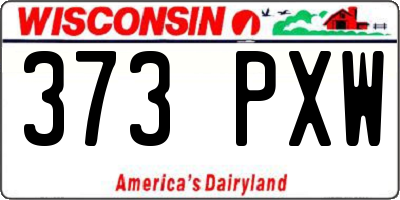 WI license plate 373PXW