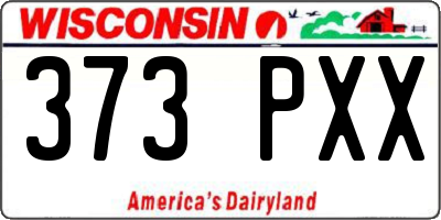 WI license plate 373PXX