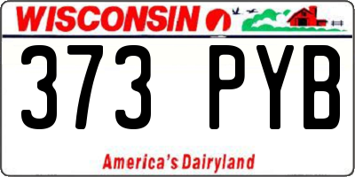 WI license plate 373PYB