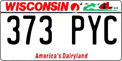 WI license plate 373PYC