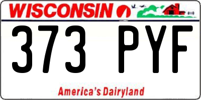 WI license plate 373PYF