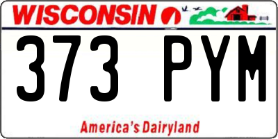 WI license plate 373PYM