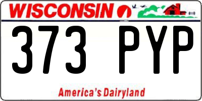 WI license plate 373PYP