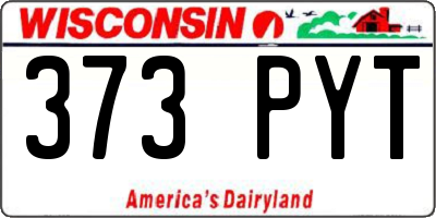 WI license plate 373PYT