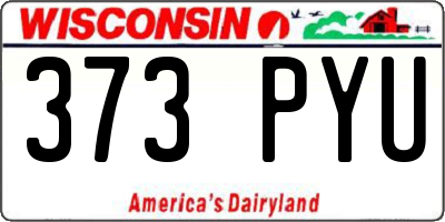 WI license plate 373PYU