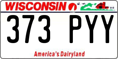 WI license plate 373PYY