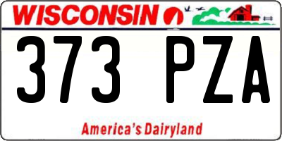 WI license plate 373PZA