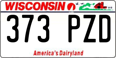 WI license plate 373PZD