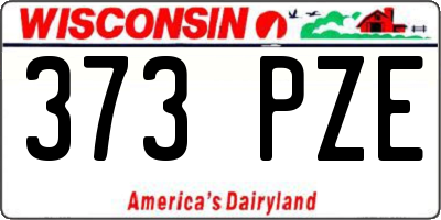 WI license plate 373PZE