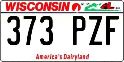 WI license plate 373PZF