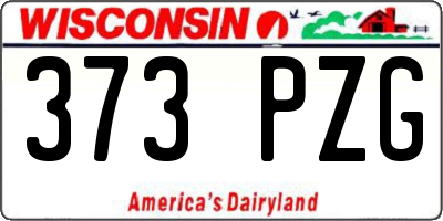 WI license plate 373PZG