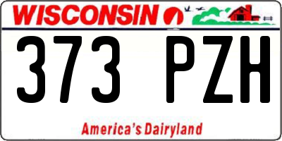 WI license plate 373PZH