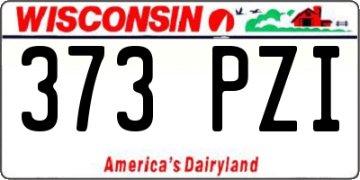 WI license plate 373PZI