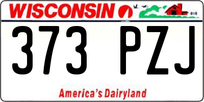 WI license plate 373PZJ