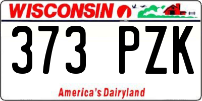 WI license plate 373PZK