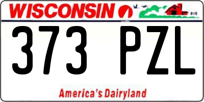 WI license plate 373PZL