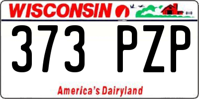 WI license plate 373PZP