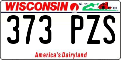 WI license plate 373PZS