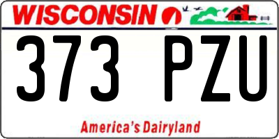 WI license plate 373PZU