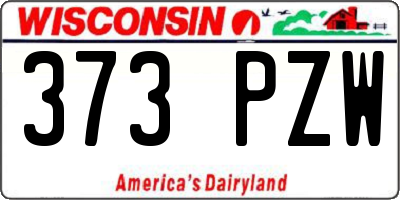 WI license plate 373PZW
