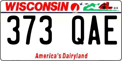 WI license plate 373QAE
