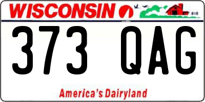 WI license plate 373QAG