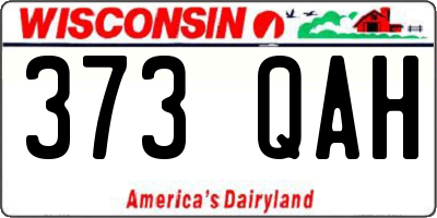 WI license plate 373QAH