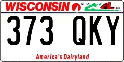 WI license plate 373QKY