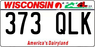 WI license plate 373QLK