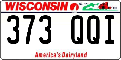 WI license plate 373QQI