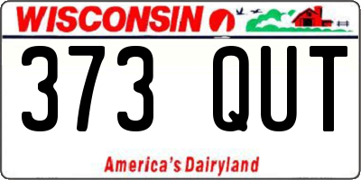 WI license plate 373QUT